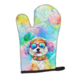 Bichon Frise Hippie Dawg Oven Mitt Heat Resistant Thick Oven Mitt for Hot Pans and Oven, Kitchen Mitt Protect Hands, Cooking Baking Glove
