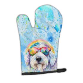 Old English Sheepdog Hippie Dawg Oven Mitt Heat Resistant Thick Oven Mitt for Hot Pans and Oven, Kitchen Mitt Protect Hands, Cooking Baking Glove